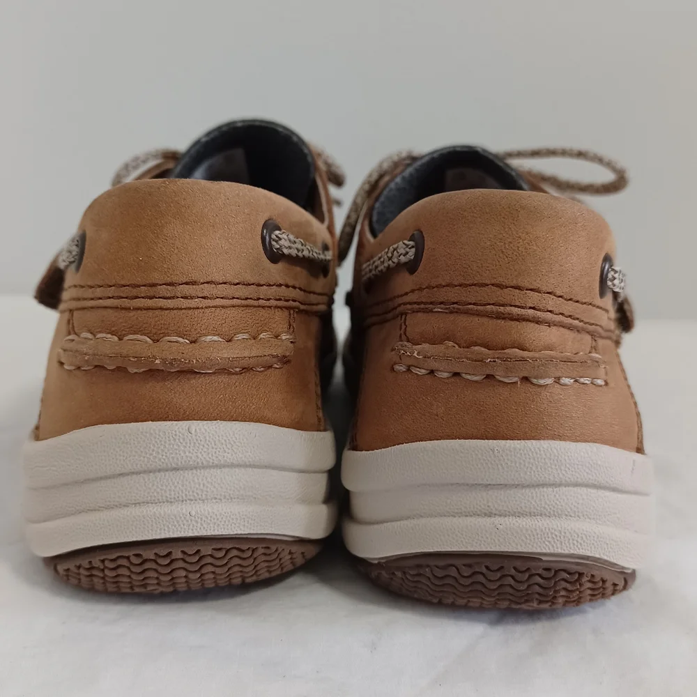 Sperry Kids Tan Brown Lace Moccasin Boat Shoes